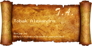 Tobak Alexandra névjegykártya